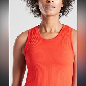 Athleta size small red ribbed tank top in excellent like-new condition